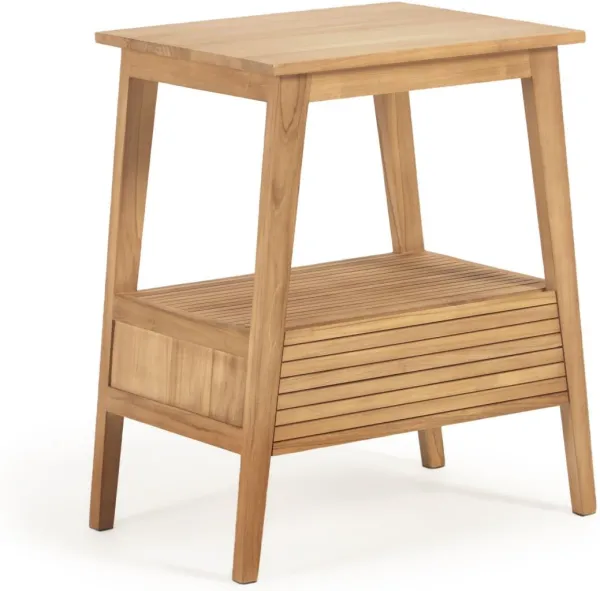 Kuveni, Badezimmerhocker, natur, H80x70x50 cm, Massivholz