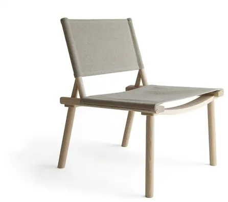 Nikari December Sessel Geölte Esche/Leinen-Canvas