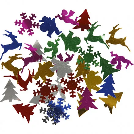 Pailletten, Metallicfarben, Größe 15 mm, 250 g/1 Packung.