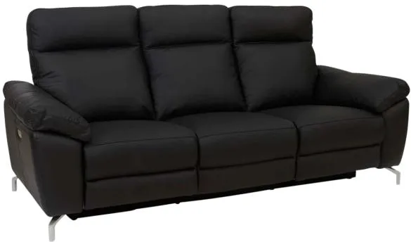 Furnhouse Selesta 3-Sitzer Leder schwarz 222x96x101cm