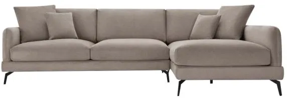 Furnhouse Maggie rechtsgerichtetes hellbraunes Stoffsofa 293x165x98cm