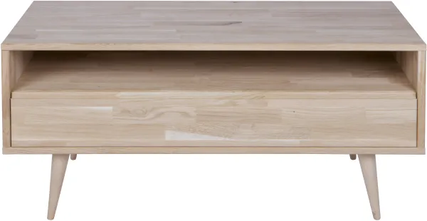 WOOOD Tygo TV-Tisch, mit 1 Fach und 1 Schublade - natur Eiche (100x44)