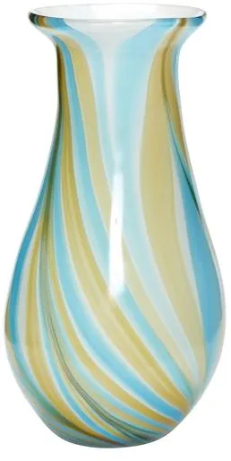 Hübsch Kaleido Vase Blau/Gelb